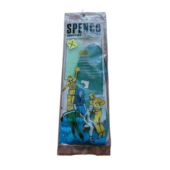 Vintage 1977 Spenco Men's Size 6-7 Shoe Foot Insoles NOS NIP NEW - Picture 1 of 4